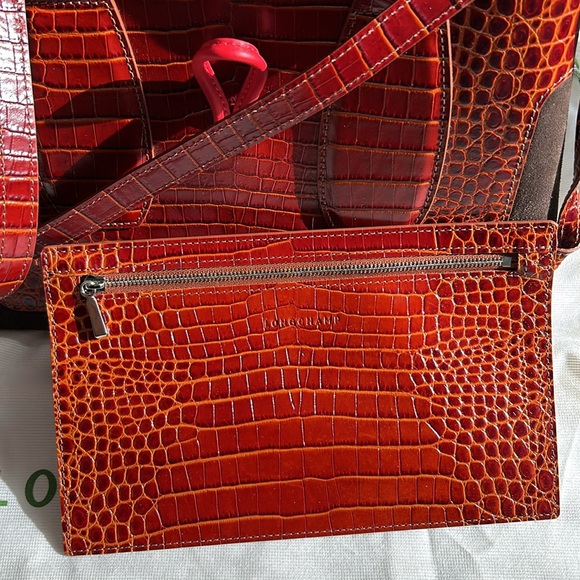 NWT rare Longchamp Roseau Medium Tote with crossbody strap - Picture 5 of 10